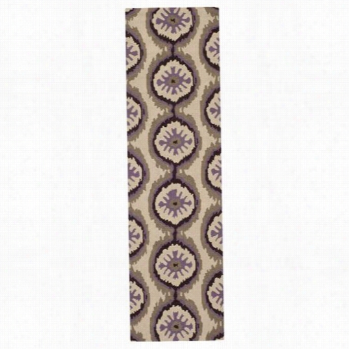 Safavieh Frs486b Four Seasons Polypropylene Hand Hooked Beige/pruple Rug