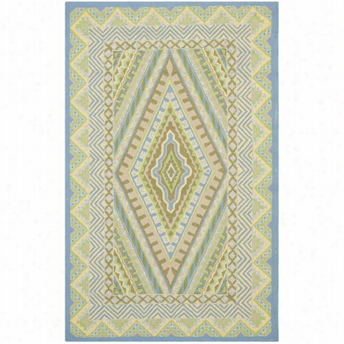 Safavieh Frs409h Four Seasons Pollypropylene Hand Hooked Blue/yellow Rug