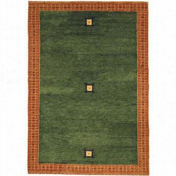 Safavieh Gb131a Gabbeh Woo Hand Kntted Green/rust Rug