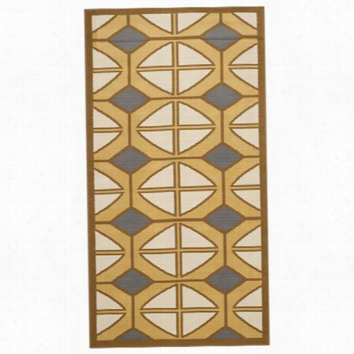 Safavieh Ham510ac Hampton Polypropylee Power Loomed Camel/ivory Rug