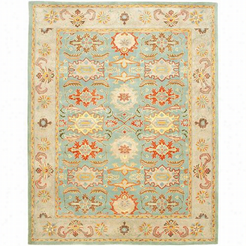 Safavieh Hg734a Heritage Wol Hand Tufted Light Blue/ivory Rug