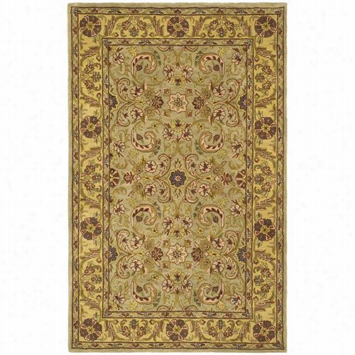 Safavieeh Hg924a Heritage Wool Hand Tufted Green/gold Rug