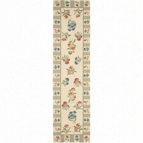 Safavieh Hk53a Chelsea Wool Hadn Hoooked Creme Rug