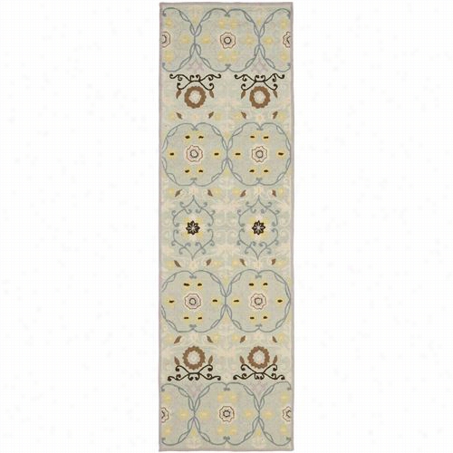 Safavieh Hk727c Cgelsea Wool Hand Hooked Light Lbue/ivory Rug