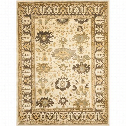 Safavieh  Lhm1741-1125 Heirloom Polypropylene Machine Made Creme/brown Rug