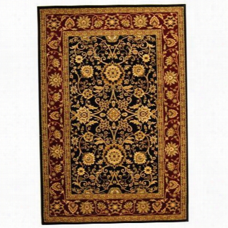 Safavi Eh Lnh212g Lyndhurst Polypropylene Machine Made Black/red A Rea Rug