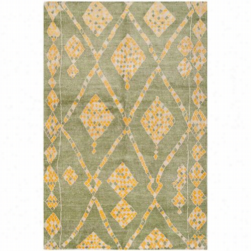 Safavieeh Mor553c Moroccan Iscose/cotton Hand Knotted Green/multi Rug