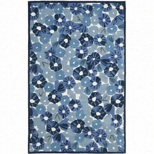 Safavieh Mrs3625a Maartha Stewart Wool Hand Tufted Azurite Blue Area Rug