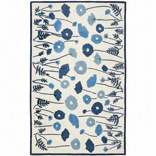 Safavieh Msr3627a Martha Stewart Wool Hand Tufted Azurite Blue Area Rug