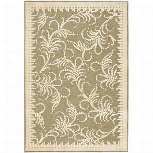 Safavieh Msr4449a  Martha Stewart Visscose Machine Woven Green/ivory Rug