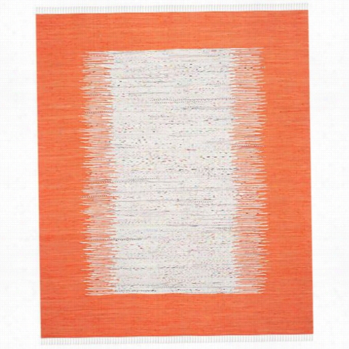 Safavieh Mtk711c Montaukcotfon Pile Hand Woven Ivory/orange Rug