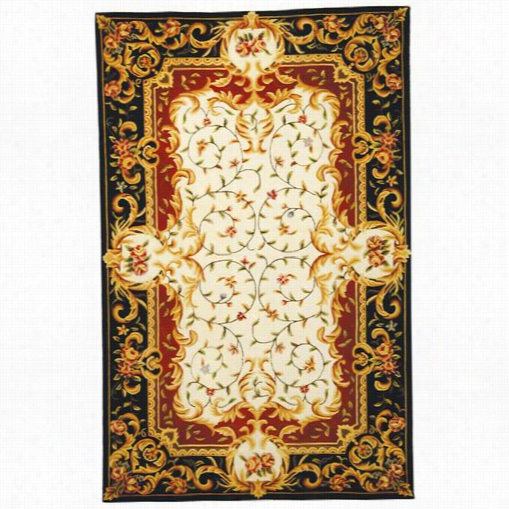 Safavieh Na508a Naples Wool Haand Tufted  Iviry / Black Area Rug