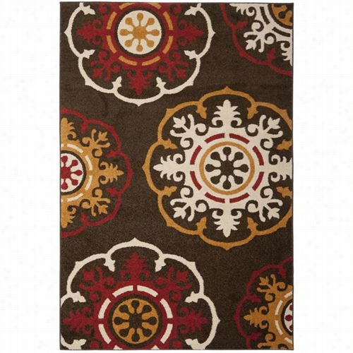 Safvieh Nwb8699-2540 Nebwury Polypropylene Power Loomed Brown/red Area Rug