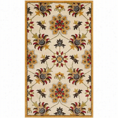 Safavieh Nwb8701-1220-3 Newbury Polypopylene Power Loomed Ivory/gold Area Rug