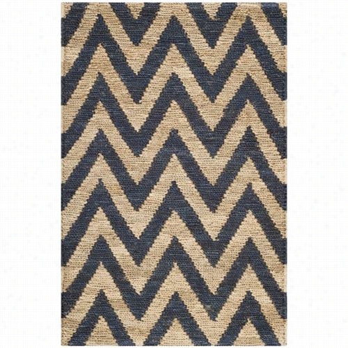 Safavieh Org515b Orbanicajutehand Knotted Blue/ Nafural Aaea Rug