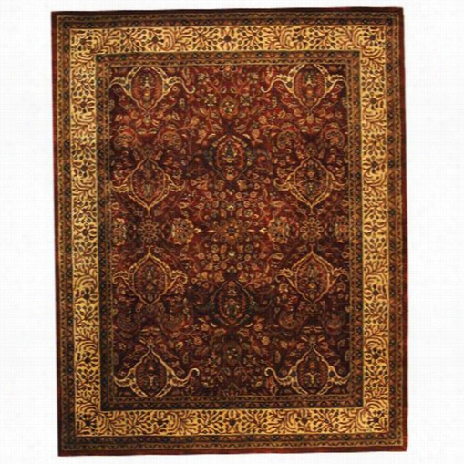 Safavieh Pl163a Persian Legend Wool Hand Tufted Red  / Ivory Area Rug