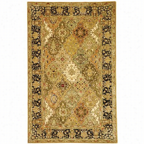 Sagavieh Pl510a Persian Legend Wool Hand Tufted Light Green / Black Area Rug