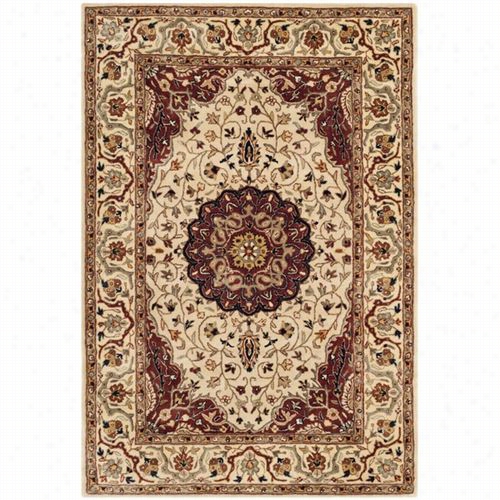 Safavieh Pl541a Persian Egend Wool Hand Tuftted Ivory/ivory Area Rug