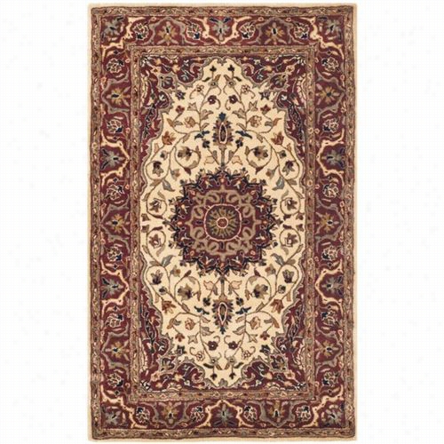 Saafvieh Lp541b Persia Leg End Wool Hand Tufted Ivory/rust Area Rug