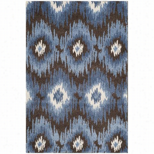 Safavieh Ret2143-2865 Retro Polypropylene Power Loomed  Dark Brown/blue Rg