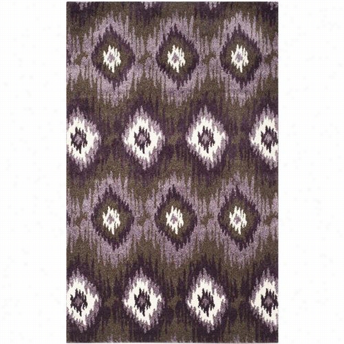 Safavieh Ret2143-2873 Retro Polypropylene Power Loomed Dark Brown/eggplant Rug