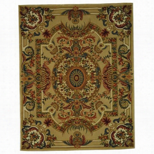 Safavieh Sav20a Savonneri Ewool Hand Tufted Sage / Beige Area Rug