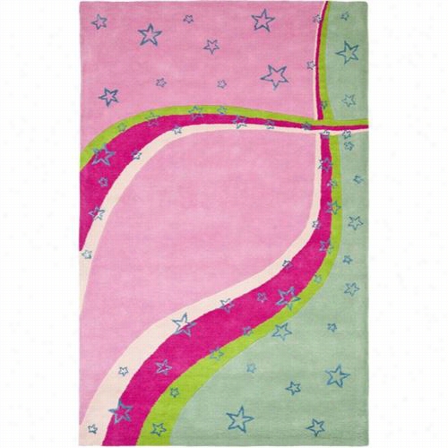 Safavieh Sfk338a Kids Wool Hand Tufte Green /pink Urg