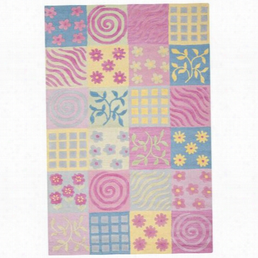 Safavieh Sfk356a Kids Wool And Viscose Hand Tufted Pink/multi Rug
