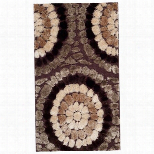 Safavieh Sg357-2591 Miami Shag Polypropylene Powwer Loomed Brown/multi Rug