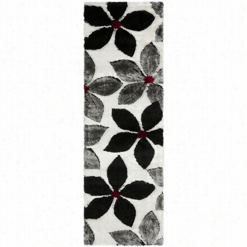 Safavieh Sg362-9091 Miami Shag Polypropylene Power Loomed Black/multi Rug