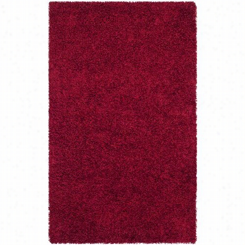 Safavieh Sg851r Shag Poly Ester Hand Tufted Red Rug