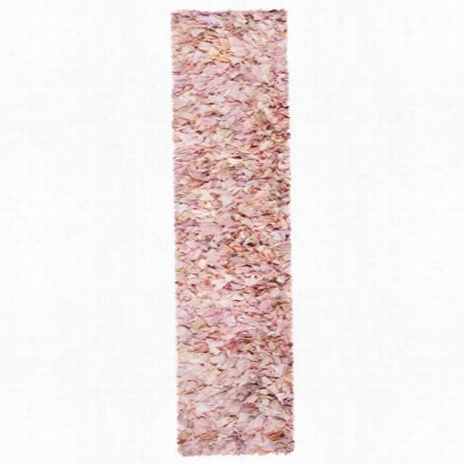 Safavieh Sg951p Shag Polyester Pile, Cotton Backing And Woven Ivory/pink Rug