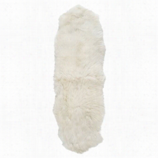 Safavieh Shs211a Sheepskin Shag Sheepskin, Wool Handmae White Rug