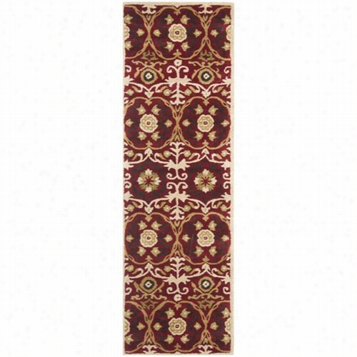 Safvieh Soh446b Soho Wool Hand Tufted Red/multi Rug