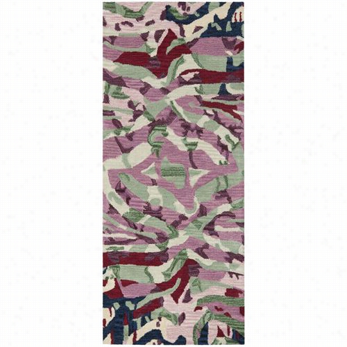 Saafvoeh Soh707a Soho Wool Hand Tufted Rose/multi Rug