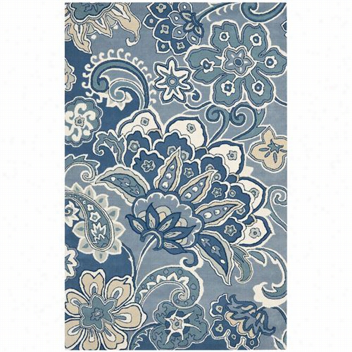 Safavieh Sohh797a Soho Wool And Viscose Hand Tufted Blue/multi Ug