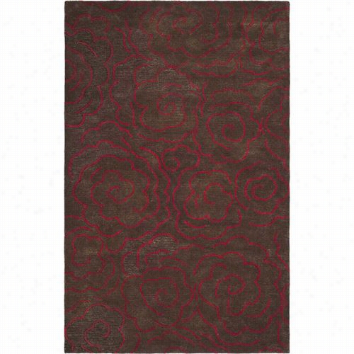 Safvieh Soh812d Soho Wo Ol Hand Tufted Chocolate/red Rug