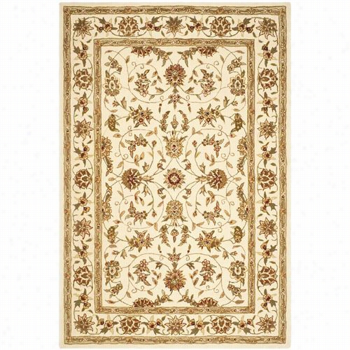 Safavieh T602a Tradition Swool And Silk Hand Tufted Ivory Rug