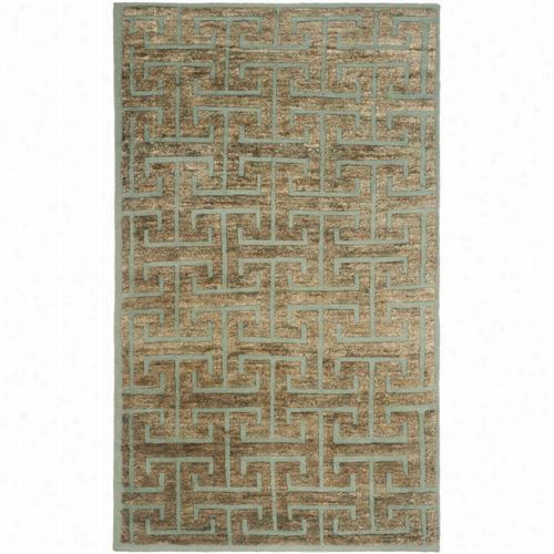 Safavieh Tgr417d Tangier Wo Ol And Jute Hand Knotted Blue/beige Rug