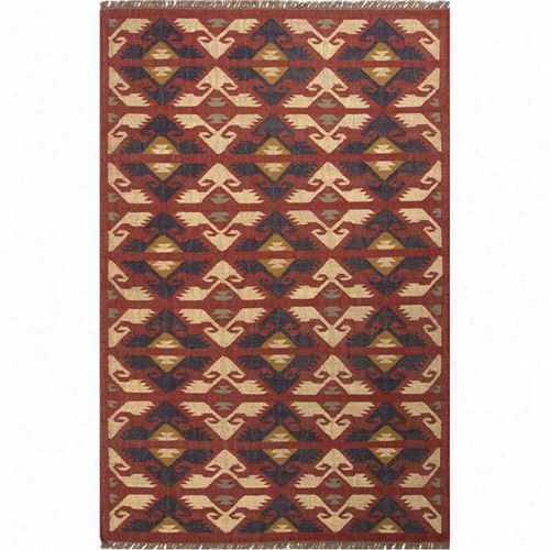 Jaipur Rug1 Bedouin Flat-weave Durable Jute Red/ivory Area Rug