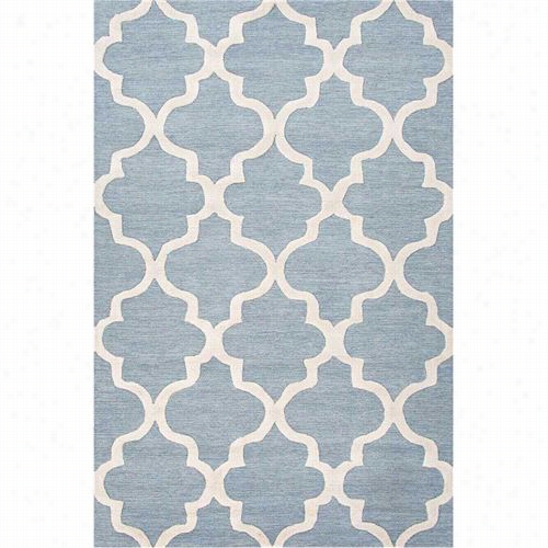 Jaipuur Rug1 City Hand-tufted Geometric Pattern Wool Blue/ivory  Area Rug