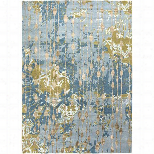 Jaipur Rug1 Connextion By Jenny  Jo Nes-global Hwnd-knotted Abstract Patternw Ool/bamboo Silk Blue/green Area Rug