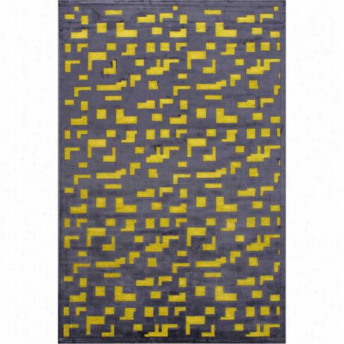 Jaipur Rug1 Fables Machine Made Lustrous Finish Art Silk/chenill Belack/yellow Area Rug