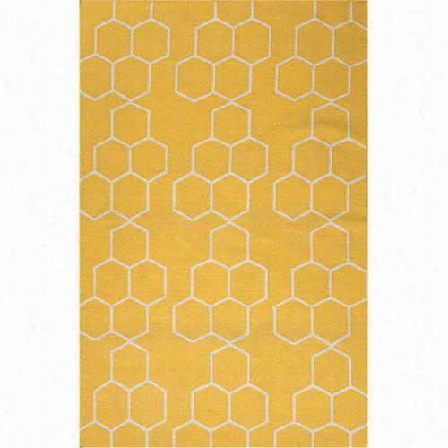 Jaipur Rug1 Maroc Flat-weave Geometric Pttern Wool Yellow/ivory Area Rug