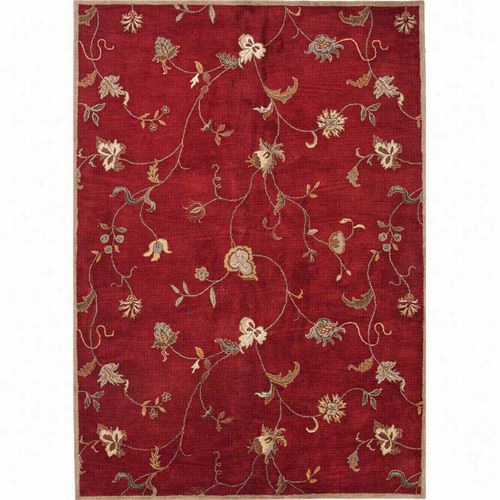Jaipur Rug1 Poeme Hand-tufted Flooral Pattern Wool Red/ivoory Area Rug