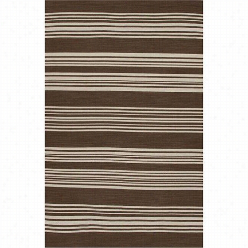 Jaipur Ug1 Pura Vida Flat-weave Stripe Pattern Wool Brown/ivory Area Rug