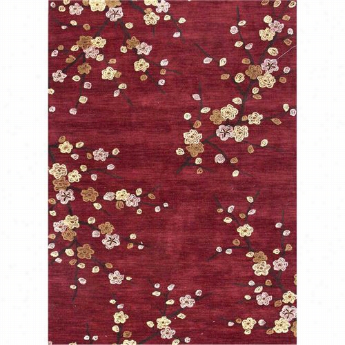 Jaipur Rug1007  Brio Hhand-tufted Floral Pattern Polyester Red/yellow Area Rug