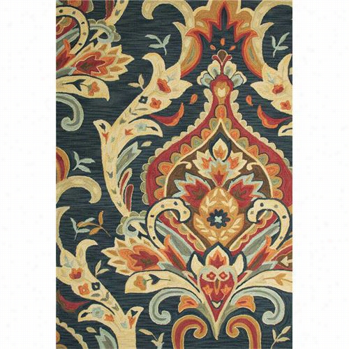 Jaipur Rug1008 Brio Hand-tufted Floral Patterj Polyester Blue/red Rea Rug