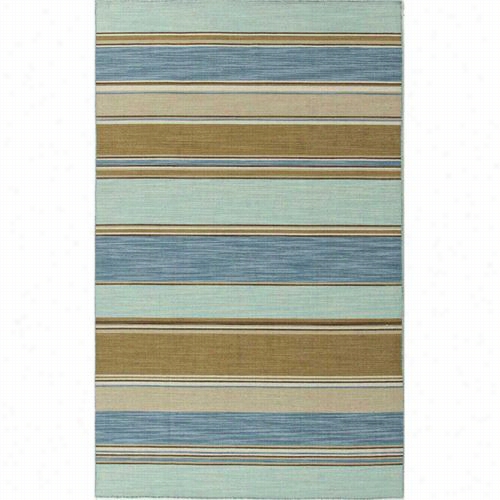 Jaipur Rug1009 C. L. Dhurries Flat-weave Stripe Pattern Wool Melancholy/tan Ares Rug