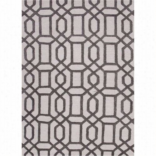 Jaipur Rug1013 City Hand- Tufted Geometric Pattern Wool/art Silk Ivory/gra Y Area Rug